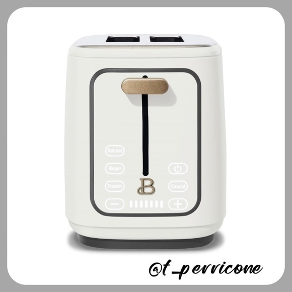 ♠️ New Beautiful 2 Slice Touchscreen Toaster, White Icing by Drew Barrymore - Picture 1 of 8